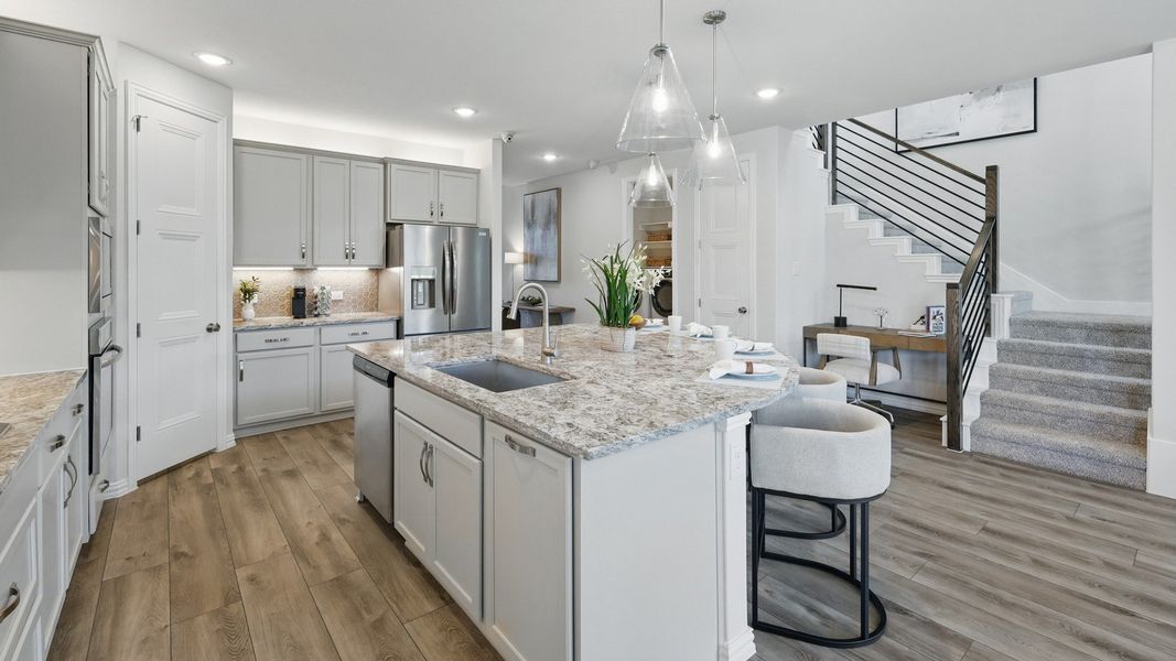 Furnished interior in a model home at Westside Preserve Premier in Midlothian (Image 4).