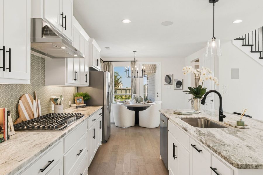 Functional Kitchen Layout with Designer Finishes in Ramble Functional Kitchen Layout with Designer Finishes in Ramble