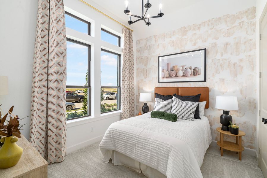 Furnished interior in a model home at Brookewater 55’ Homesites in Rosenberg (Image 16).