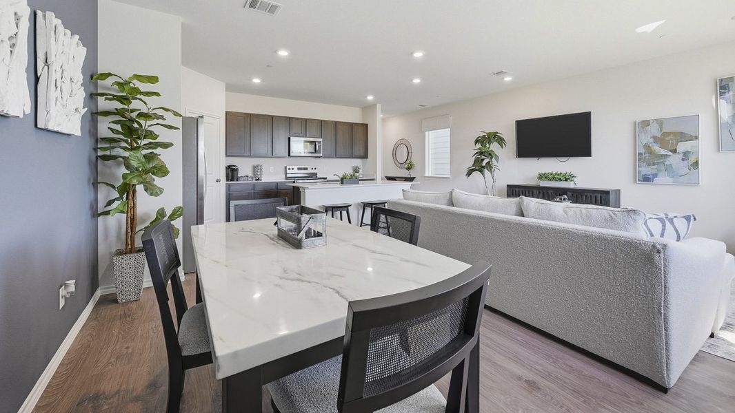 Furnished interior in a model home at Arbor Trails South in Princeton (Image 13).