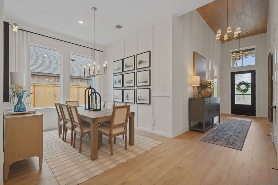 Furnished interior in a model home at Kresston Chateau in Montgomery (Image 4).