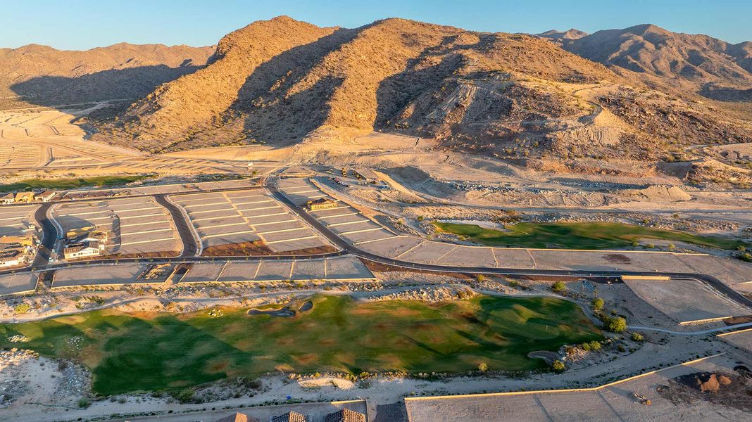Aerial view of the The Ridge at Victory community in Buckeye, AZ, showing layout and nearby surroundings (Image 1).