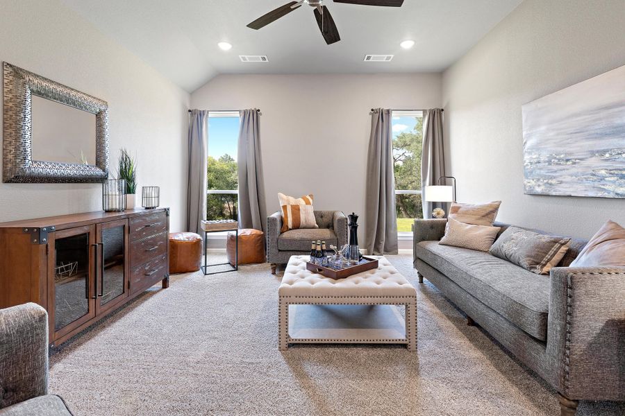 Furnished interior in a model home at Vintage Oaks in Weatherford (Image 41).