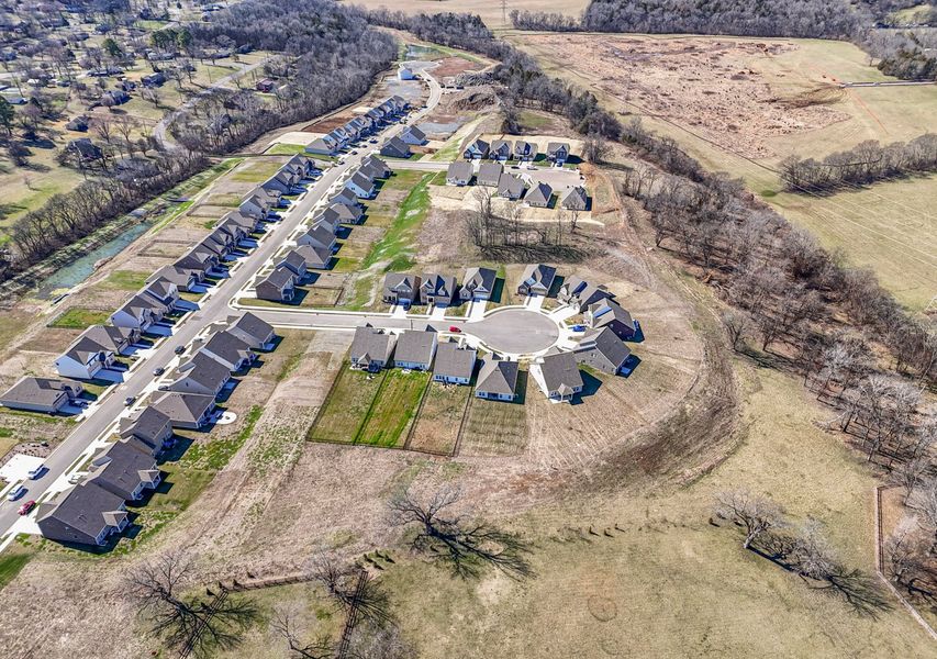 Aerial view of the Heritage Creek community in Nashville, TN, showing layout and nearby surroundings (Image 16).