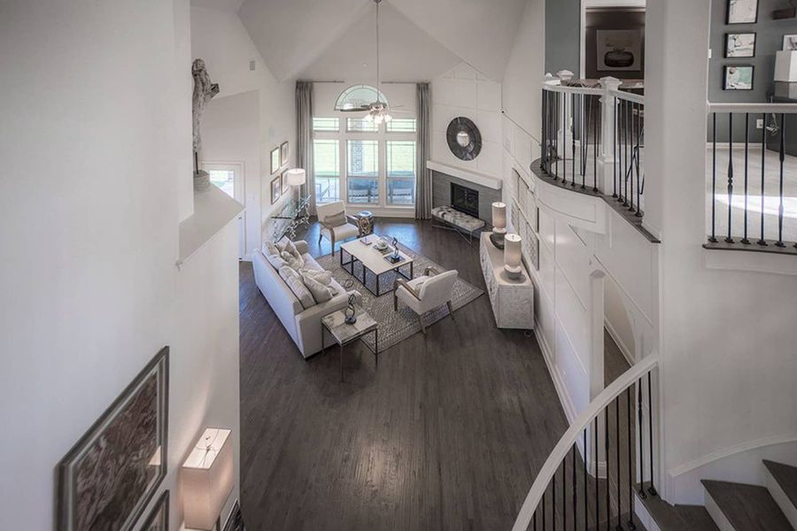 Furnished interior in a model home at Cambridge Estates in Prosper (Image 11).