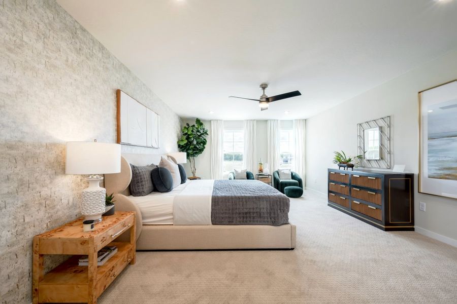 Furnished interior in a model home at Three Rivers in Rome (Image 8).
