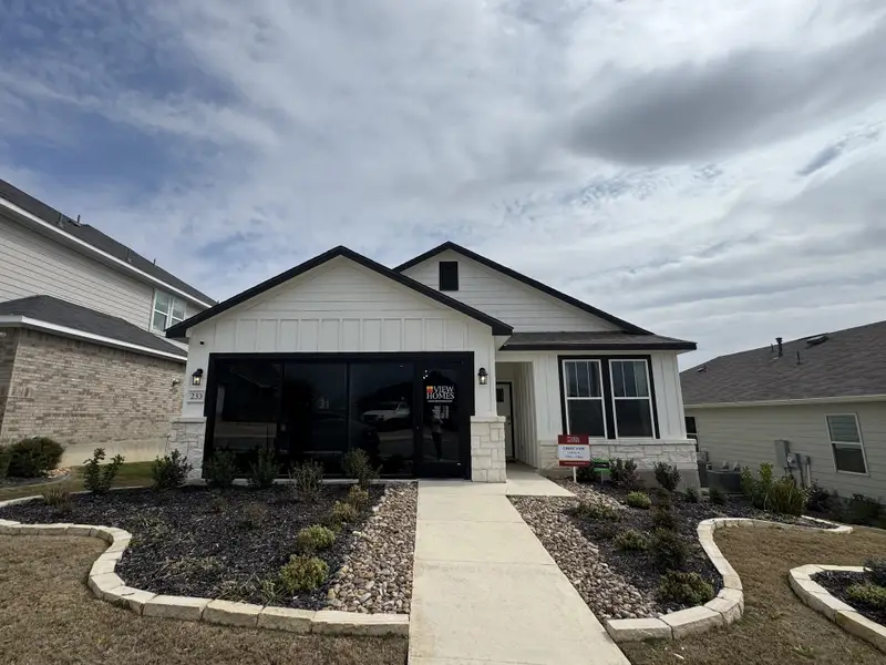 A charming modern home with a landscaped yard in Hunters Ranch - The Meadows by View Homes, San Antonio, TX. A charming modern home with a landscaped yard in Hunters Ranch - The Meadows by View Homes, San Antonio, TX.