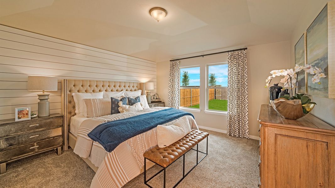 Furnished interior in a model home at Stark Farms in Denton (Image 17).