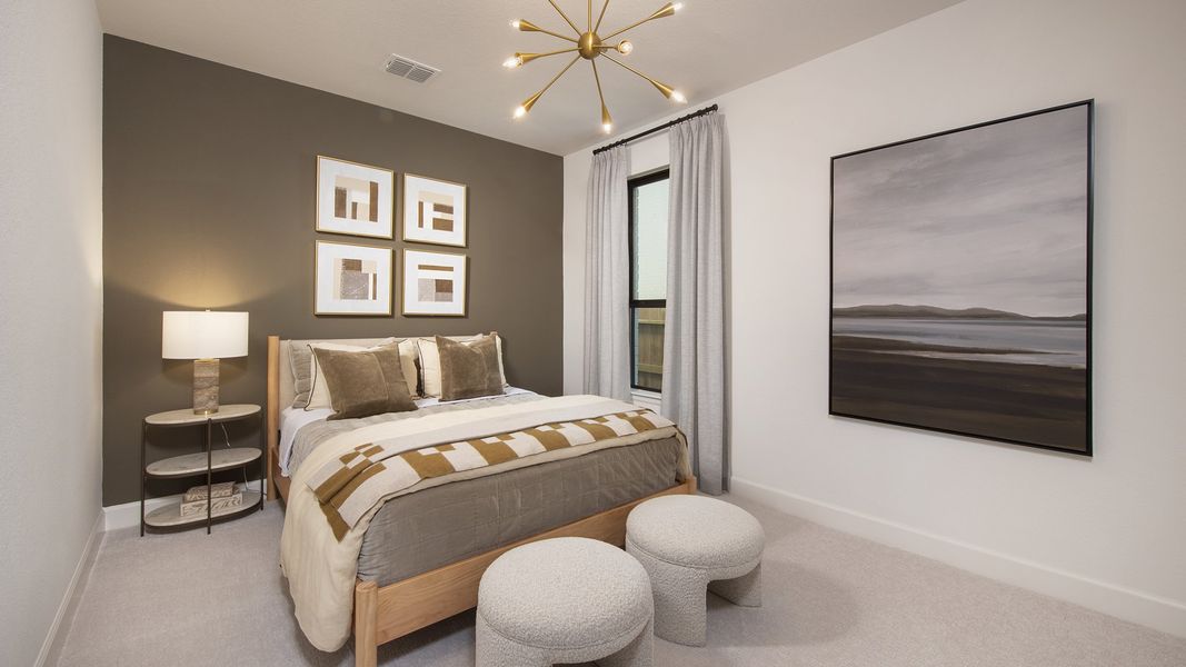 Furnished interior in a model home at Everly 60' in Hockley (Image 17).