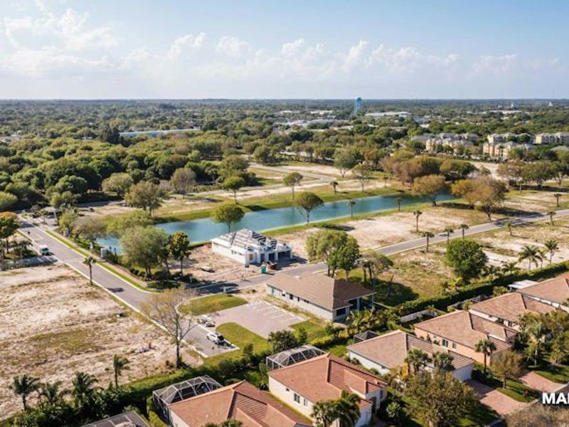 Aerial view of the Lucaya Pointe community in Vero Beach, FL, showing layout and nearby surroundings (Image 15).