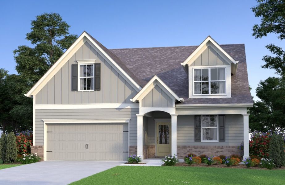 Front exterior of a home in the Linden Grove community, located in Powder Springs, GA (Image 14).