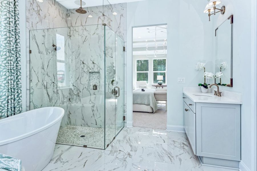 Furnished interior in a model home at Coral Ridge at Nocatee in Ponte Vedra (Image 6).