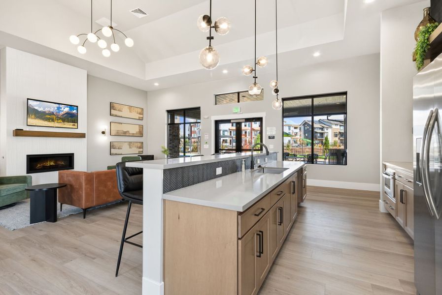 Furnished interior in a model home at Northfield at Old Town in Fort Collins (Image 12).