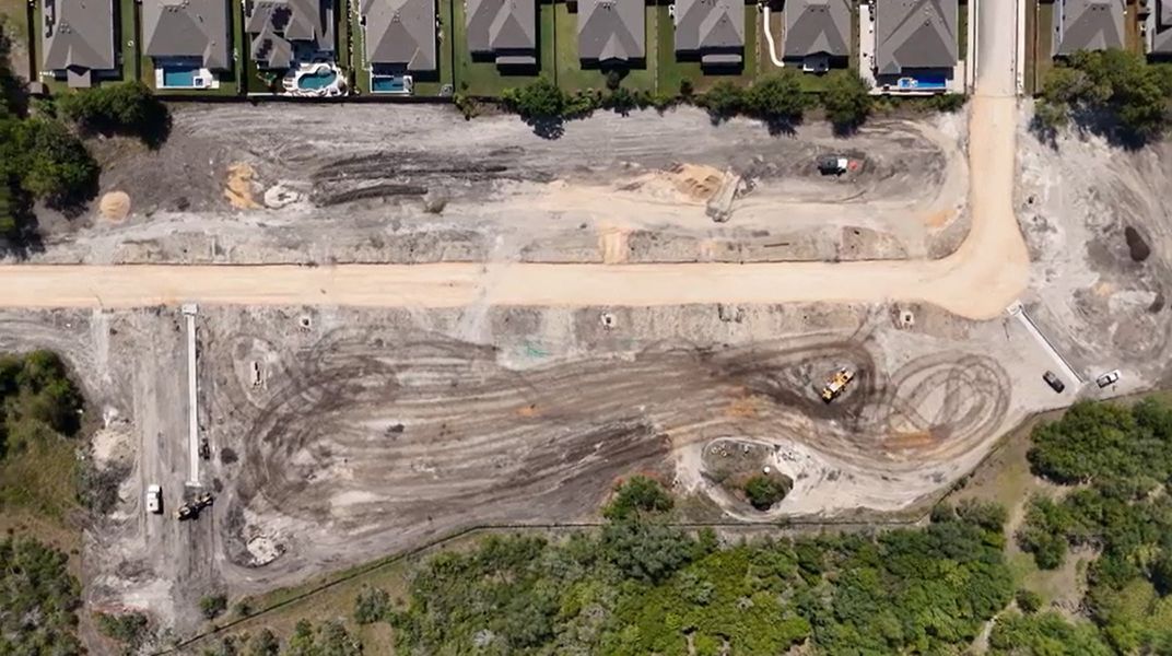 Site preparation and early development at Hallie's Cove in Schertz, TX (Image 23).