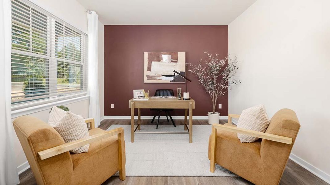 Furnished interior in a model home at Bristol Terrace in Statesville (Image 3).