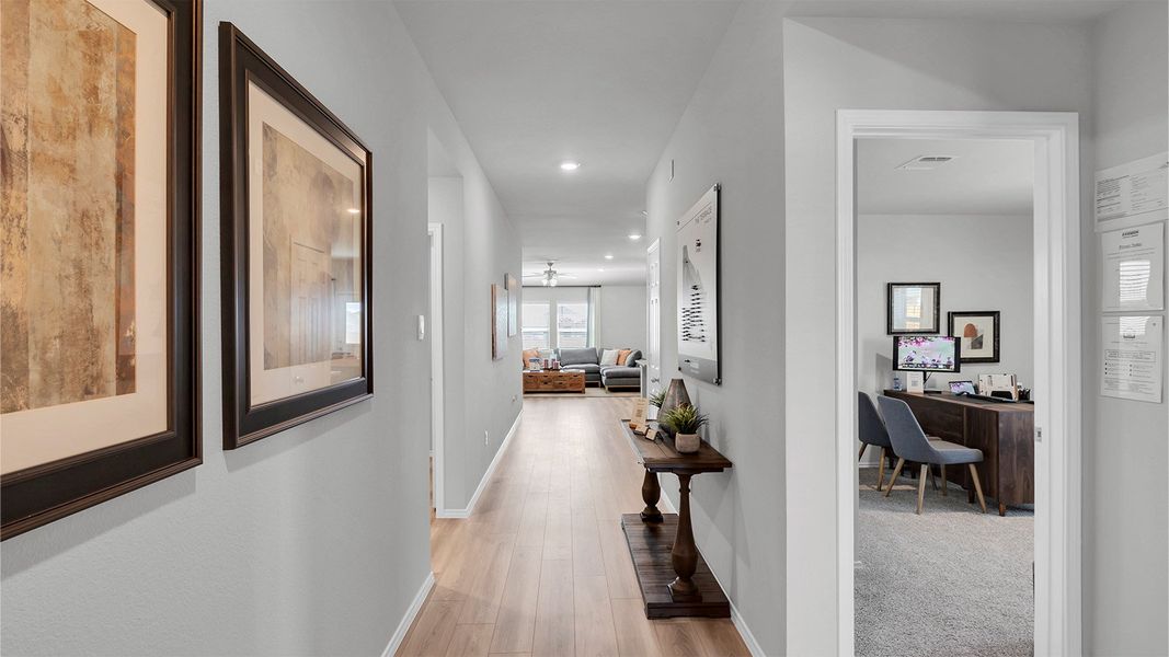 Furnished interior in a model home at The Terrace in Temple (Image 5). Furnished interior in a model home at The Terrace in Temple (Image 5).