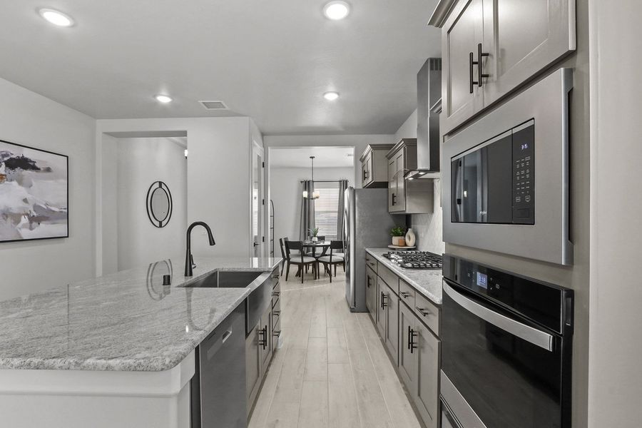 Furnished interior in a model home at Paseo Del Este in El Paso (Image 26).