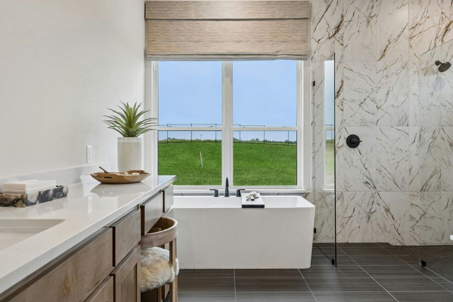 Furnished interior in a model home at Discovery Lakes in Rockwall (Image 35).