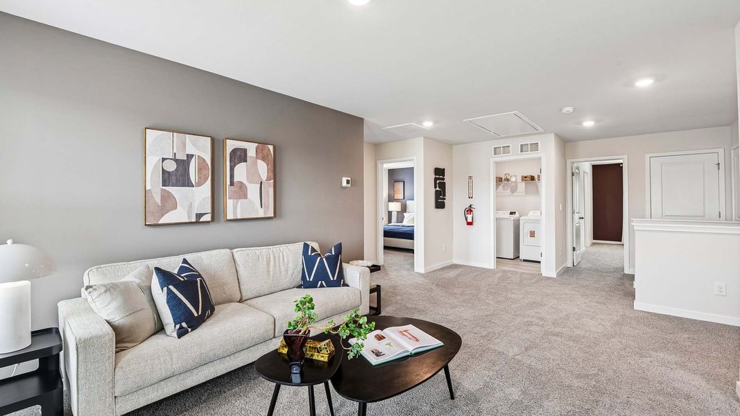 Furnished interior in a model home at Secrest Commons in Monroe (Image 22).