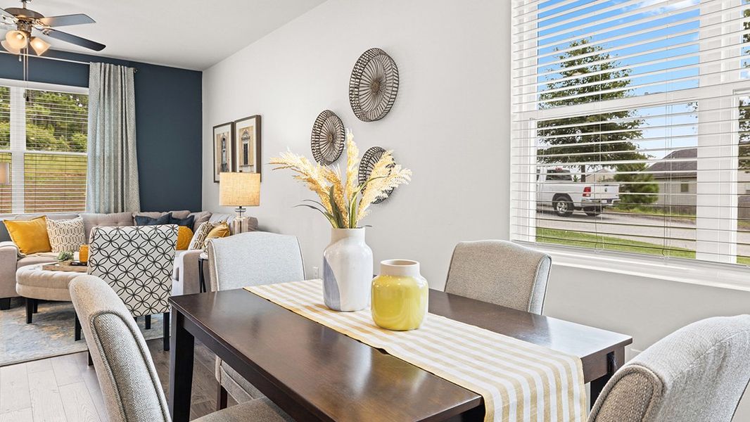 Furnished interior in a model home at The Parish at Flat Rock Townhomes in Graniteville (Image 13).