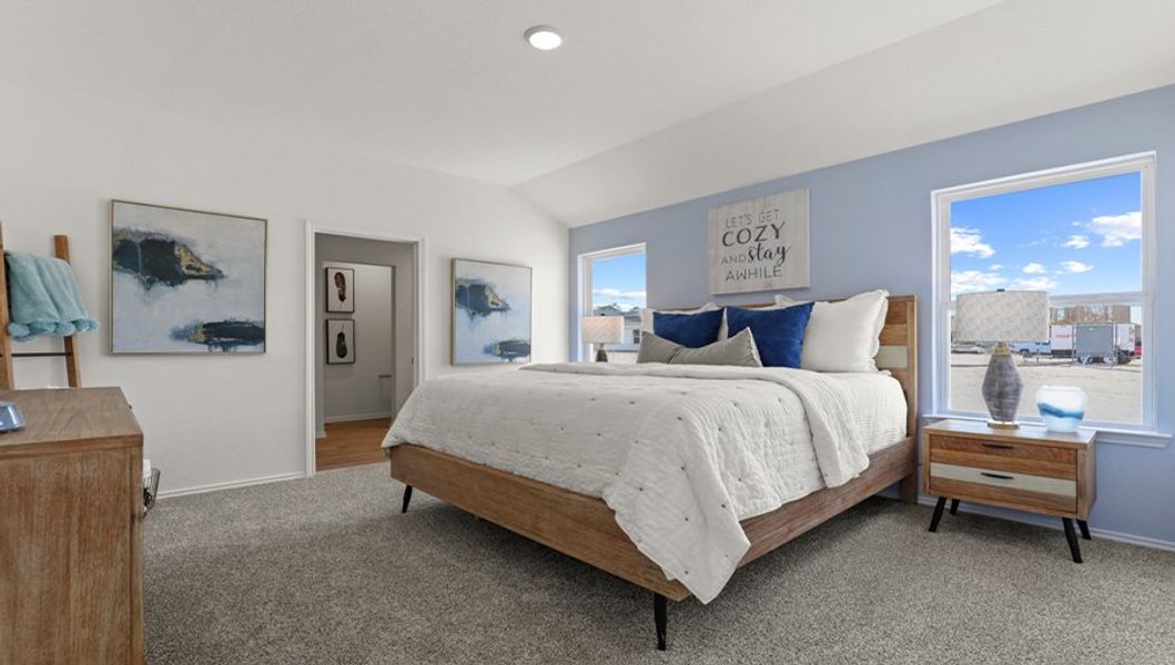 Furnished interior in a model home at Breckenridge Forest in Spring (Image 20).