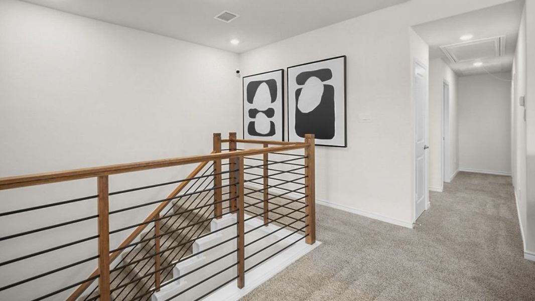 Furnished interior in a model home at The Landing at Hidden Lakes in McKinney (Image 26).