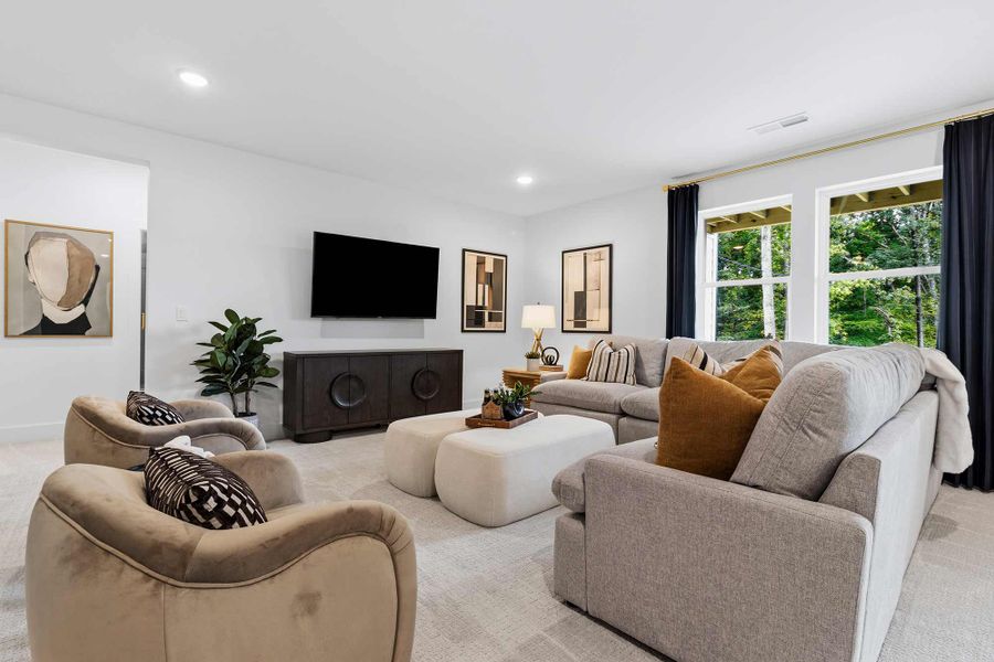 Furnished interior in a model home at Lanier Landing - Reserve Collection in Gainesville (Image 16).