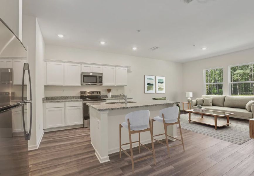 Furnished interior in a model home at Chestnut Grove in Douglasville (Image 6).