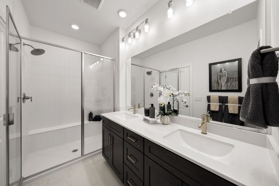 Furnished interior in a model home at Berkeley Villas in Denver (Image 21).