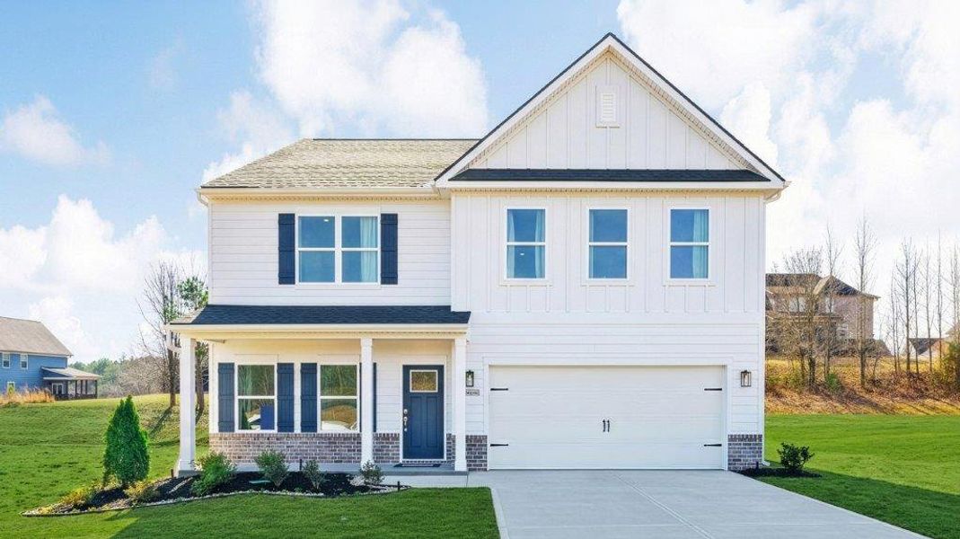 Front exterior of a home in the Harbor Crest community, located in Ooltewah, TN (Image 3).