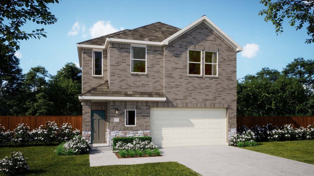 Elevation B | Zoe at Village at Manor Commons in Manor, TX by Landsea Homes