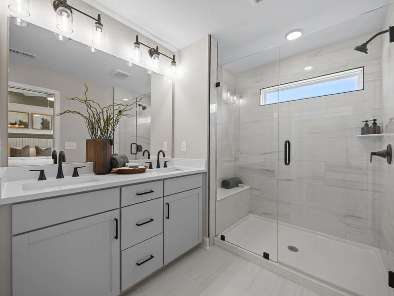 Furnished interior in a model home at Camden Park in Knightdale (Image 17).