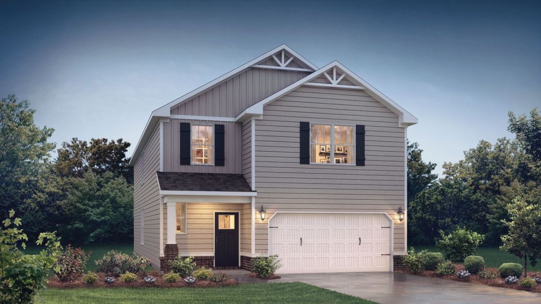 Front exterior of a home in the Sycamore Cove community, located in Woodruff, SC (Image 5).