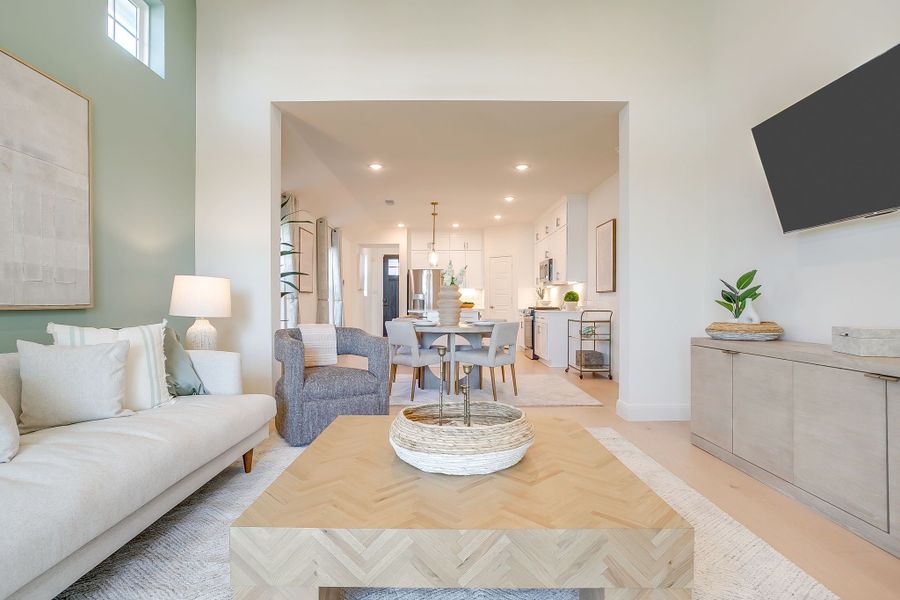 Furnished interior in a model home at MidTowne in Midlothian (Image 35).