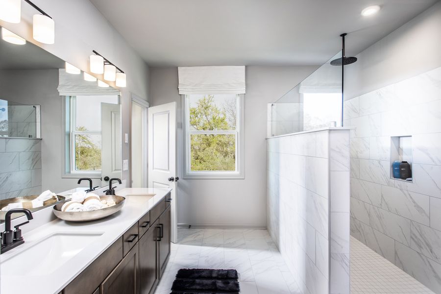 Furnished interior in a model home at Tiberon Woods in Cumming (Image 9).