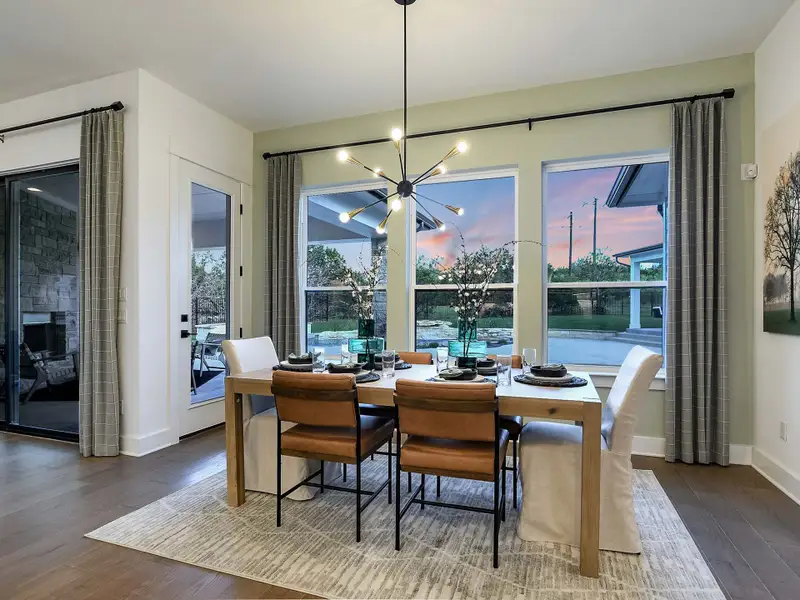 Furnished interior in a model home at Rees Landing Estates in Spicewood (Image 7).