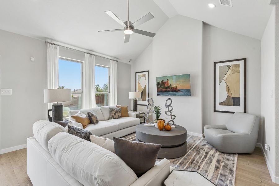 Furnished interior in a model home at Ventana in Fort Worth (Image 10).