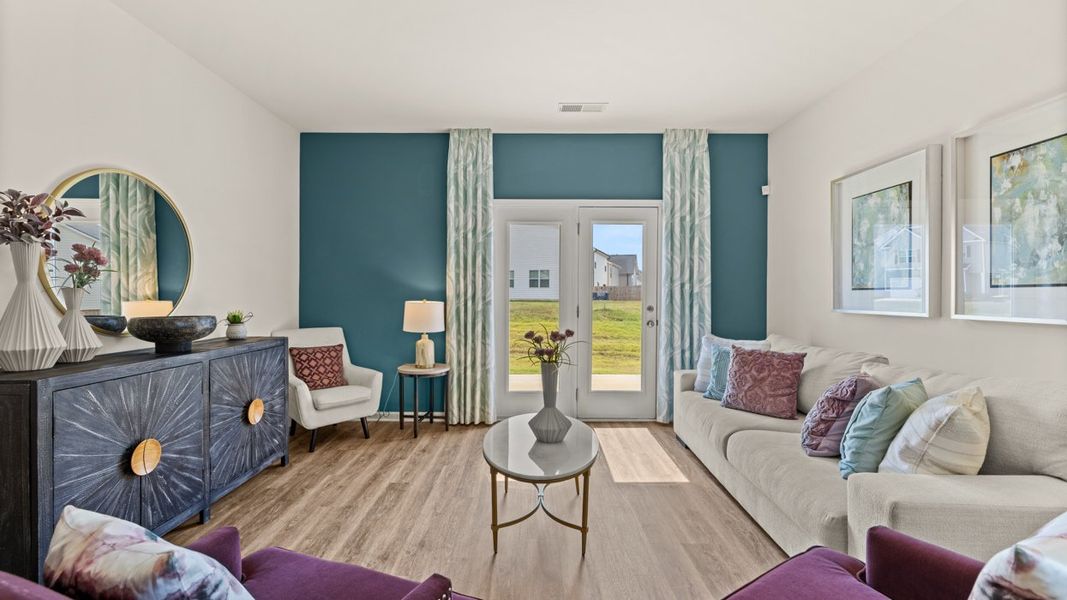 Furnished interior in a model home at Shoal Creek in Hampton (Image 23).