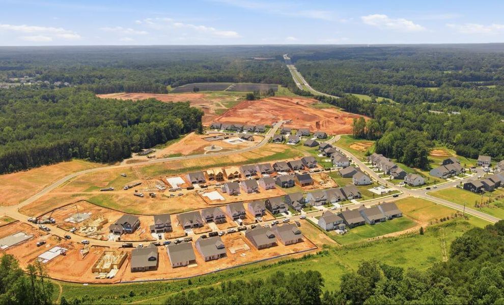 Aerial view of the Carrington community in Stanley, NC, showing layout and nearby surroundings (Image 13).