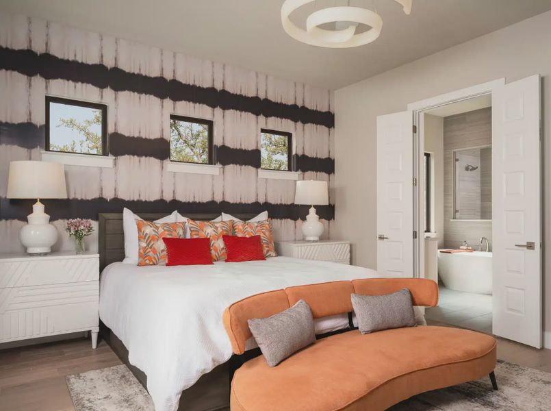 Furnished interior in a model home at The Grove at Blackhawk in Pflugerville (Image 14). Furnished interior in a model home at The Grove at Blackhawk in Pflugerville (Image 14).