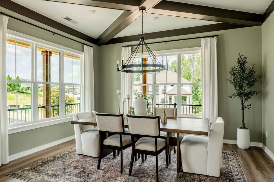 Furnished interior in a model home at McLean South Shore in Belmont (Image 56).