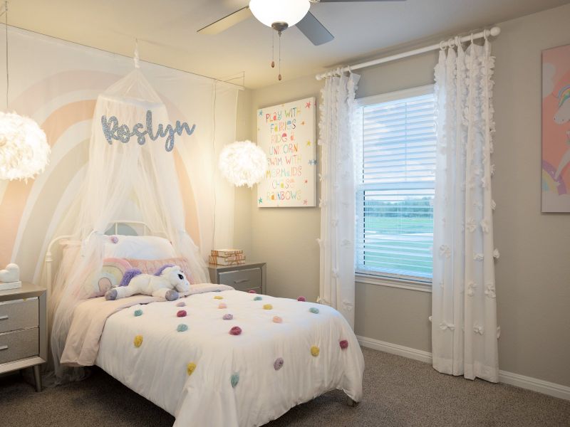 Furnished interior in a model home at Opal Meadows in Kyle (Image 19).