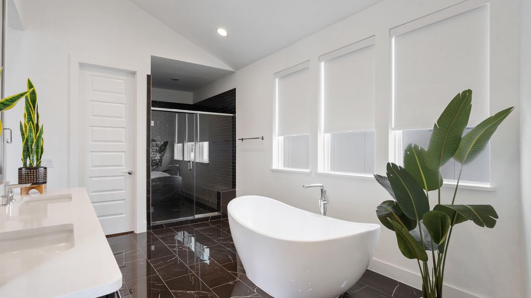 Furnished interior in a model home at Agave in Austin (Image 18).