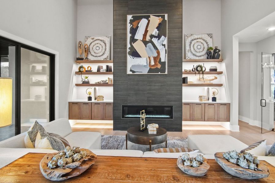 Furnished interior in a model home at Falls at Fox Farm in Arrington (Image 6).