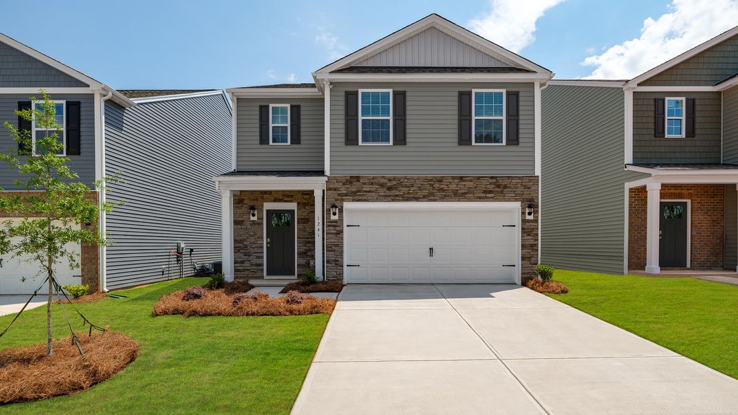 Front exterior of a home in the Shepherd's Farm community, located in Mooresville, NC (Image 1).