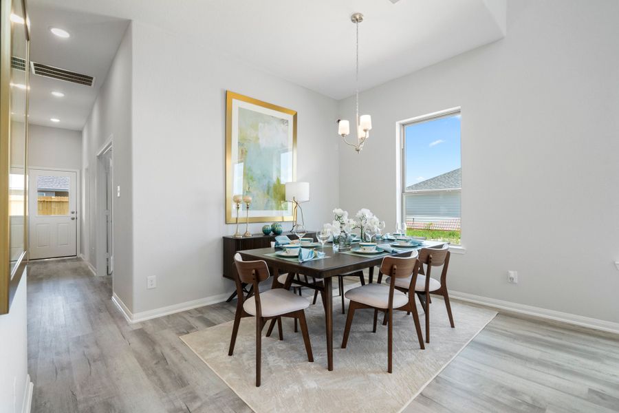 Furnished interior in a model home at Bluebonnet Village in Bellville (Image 9). Furnished interior in a model home at Bluebonnet Village in Bellville (Image 9).