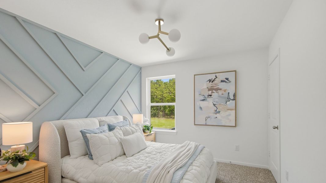 Furnished interior in a model home at East Williams Cove in Conroe (Image 22). Furnished interior in a model home at East Williams Cove in Conroe (Image 22).
