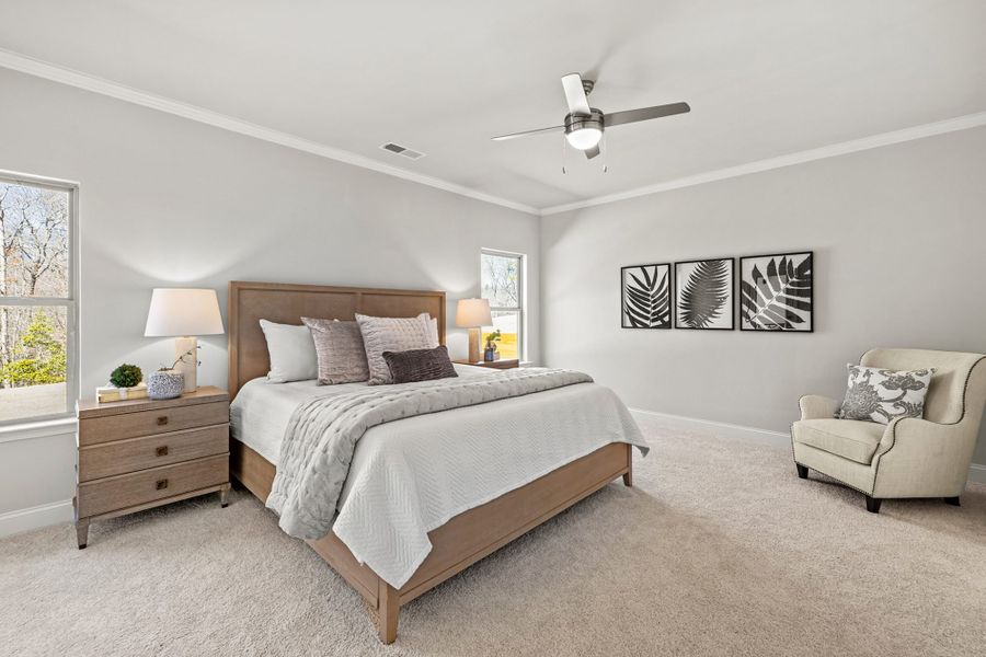 Furnished interior in a model home at Chimney Oaks in Homer (Image 9). Furnished interior in a model home at Chimney Oaks in Homer (Image 9).