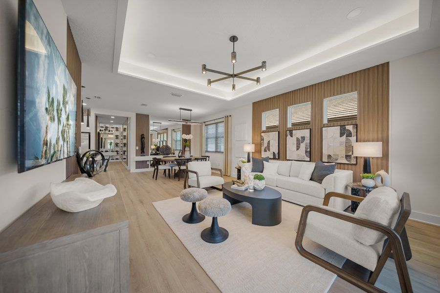 Furnished interior in a model home at Shellstone at Waterside in Sarasota (Image 62).