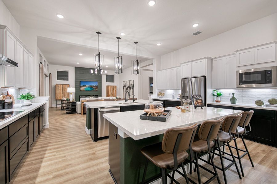 Furnished interior in a model home at Mesa Western in Cibolo (Image 5).